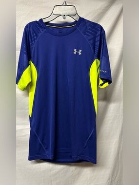 Under Armour Men’s Blue & Yellow Performance Short-Sleeve Shirt